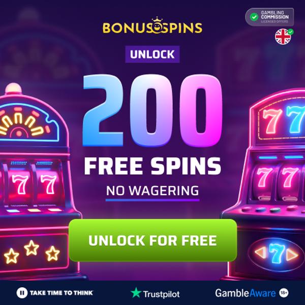 Unlock 200 free spins