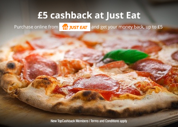 £5 cashback at Just Eat