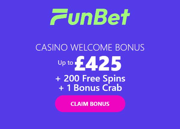 Claim up to £425 + 200 Free Spins