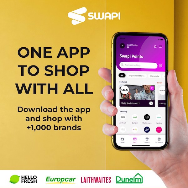 Swapi - 650 FREE points when you download and sign up to the app