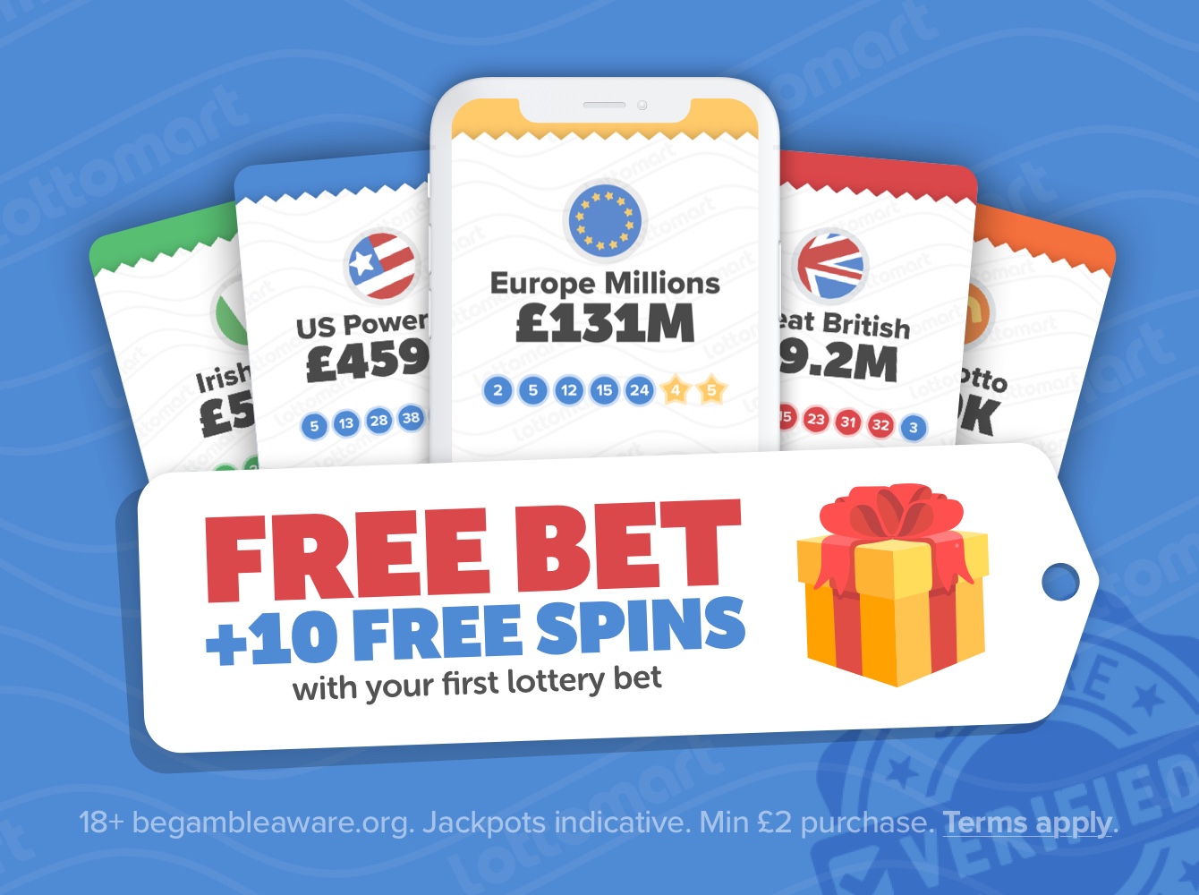 Lottomart -  Free Bet + 10 Free Spins