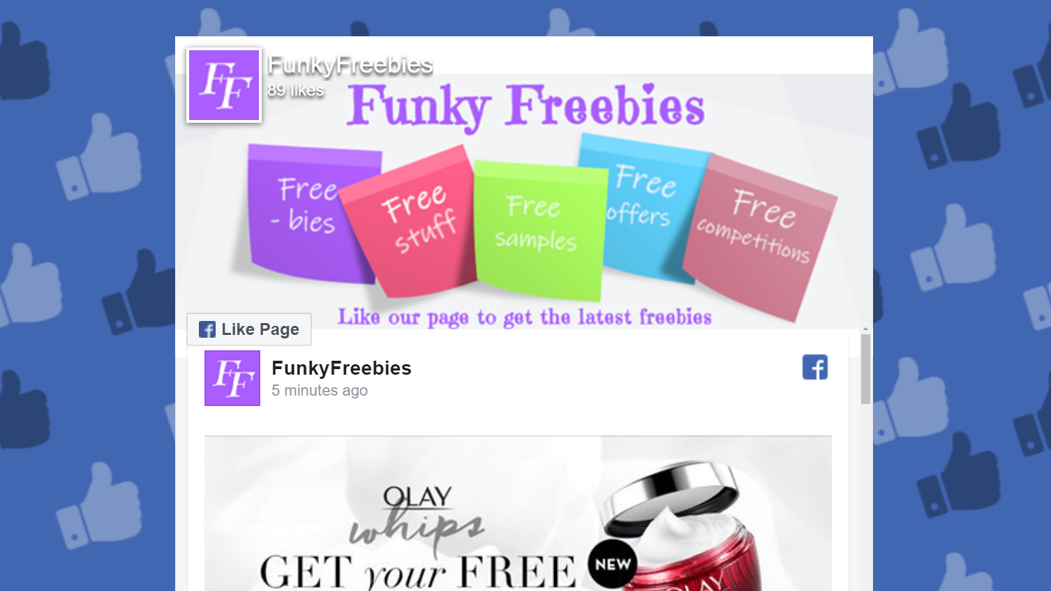 Like our Facebook page now to get the latest Freebies