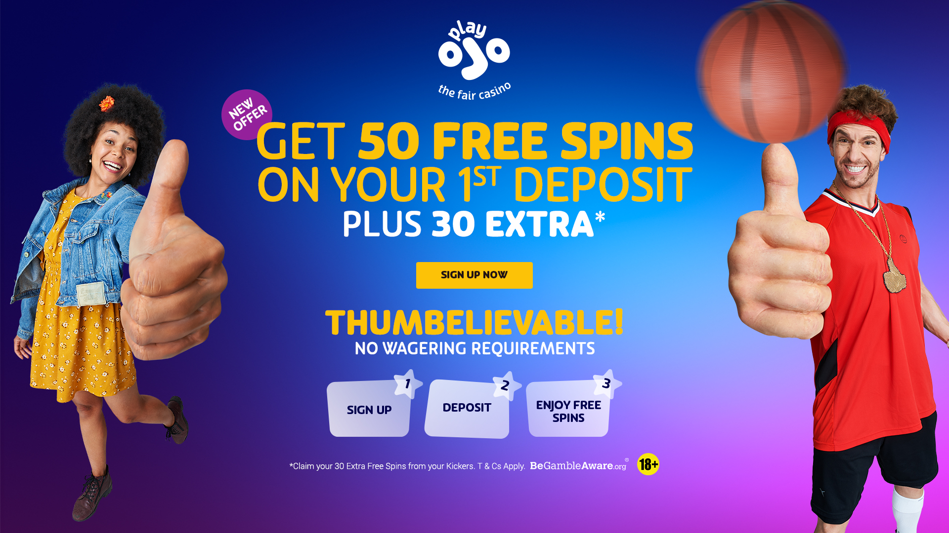 PlayOJO - Get 50 Free Spins